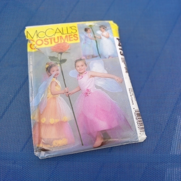 McCall's Sewing Pattern P413 Girl's Fairy Angel Halloween Costume Sizes 3-8 - Picture 1 of 1